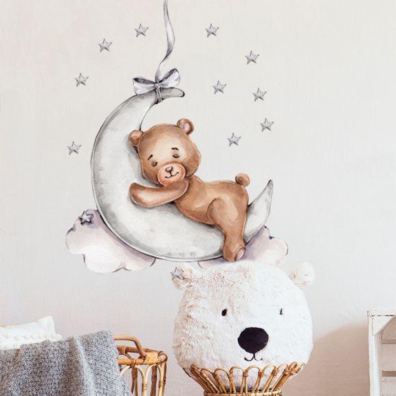 Productafbeelding Konjac Sponge ROOM Decor SIPO-WS63026 NAKLEJKI NA ŚCIANĘ MIŚ NA KSIĘŻYCU