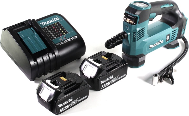 Immagine prodotto Makita DMP 180 SF Compressore a batteria 18 V 8,3 bar + 2x batteria 3,0 Ah + caricatore (8.30 bar, 0 l)