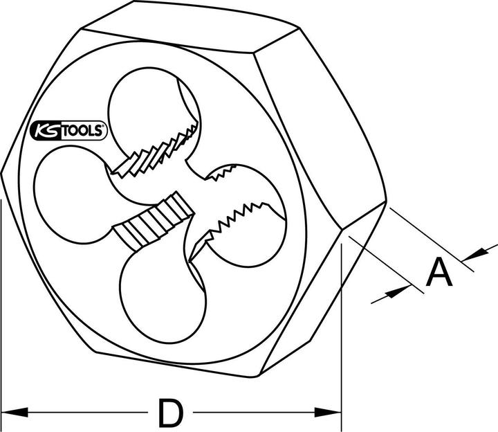 Actual product image KS Tools HSS hexagonal cutting nut MF