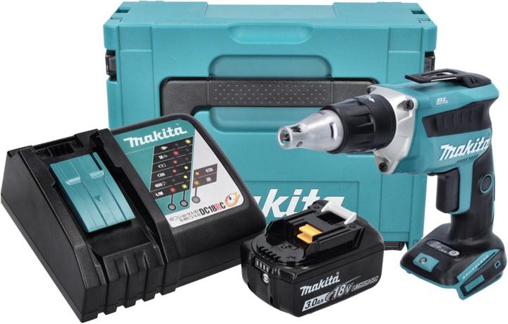 Produktbild Makita DFS 452 RF1J Akku Schnellbauschrauber 18 V Brushless + 1x Akku 3,0 Ah + Ladegerät + Makpac (Bohrschrauber)