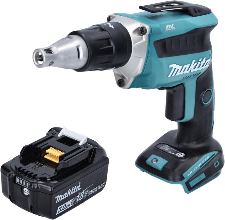 Produktbild Makita DFS 452 F1 Akku Schnellbauschrauber 18 V Brushless + 1x Akku 3,0 Ah - ohne Ladegerät (Bohrschrauber)