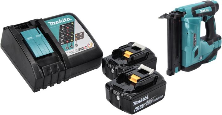 Produktbild Makita DBN 500 RG Akku Stauchkopfnagler 18 V 15-50 mm + 2x Akku 6,0 Ah + Ladegerät