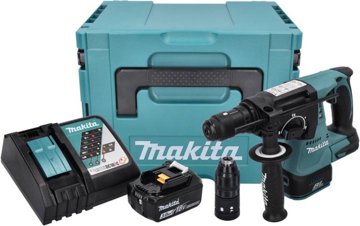 Image du produit Makita DHR 243 RF1J marteau perforateur sans fil 18 V 2.0 J SDS plus Brushless + 1x batterie 3.0 Ah +