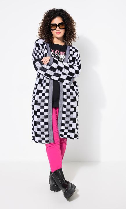 Actual product image Angel of Style Strickjacke, Straight Fit, Schachbrett-Mustermix (42, 44)