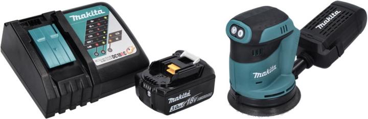 Produktbild Makita DBO 180 RF1 Akku Exzenterschleifer 18 V 125 mm + 1x Akku 3,0 Ah + Ladegerät (Exzenterschleifer)