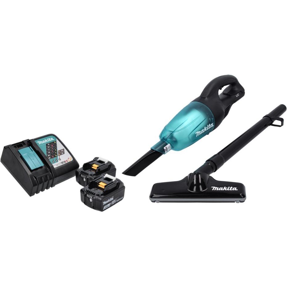 Thumbnail - Makita DCL 180 RF B Akku Staubsauger 18 V Schwarz + 2x Akku 3,0 Ah + Ladegerät, Staubsauger, Schwarz