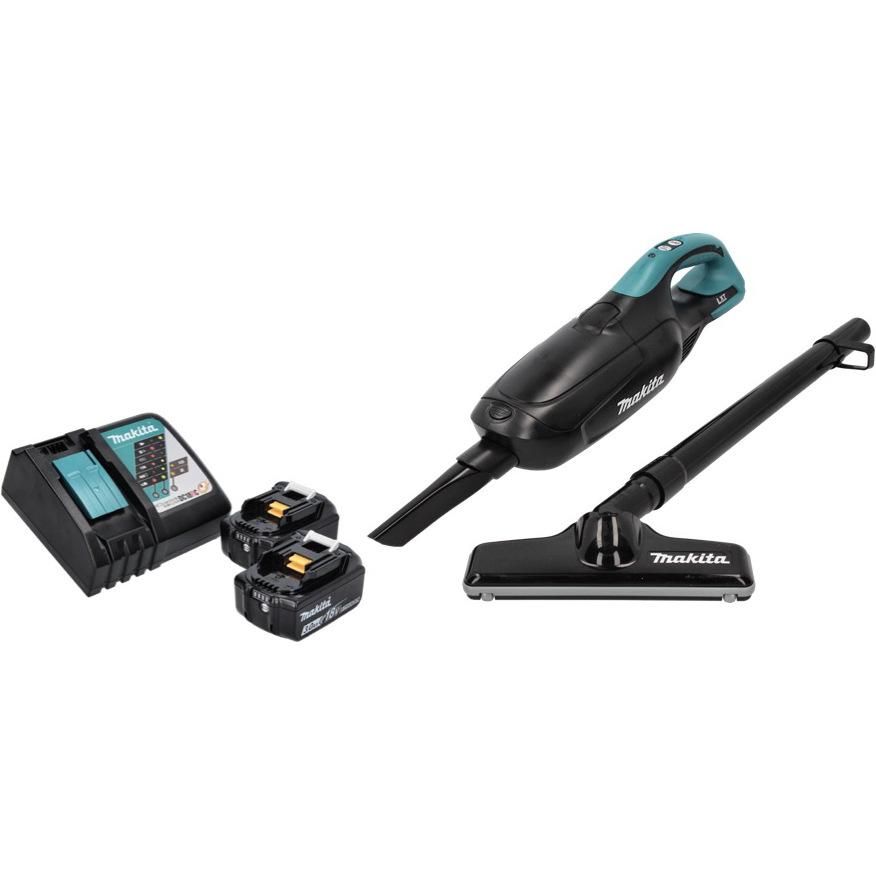 Thumbnail - Makita DCL 182 RF B Akku Staubsauger 18 V Schwarz + 2x Akku 3,0 Ah + Ladegerät, Staubsauger, Schwarz