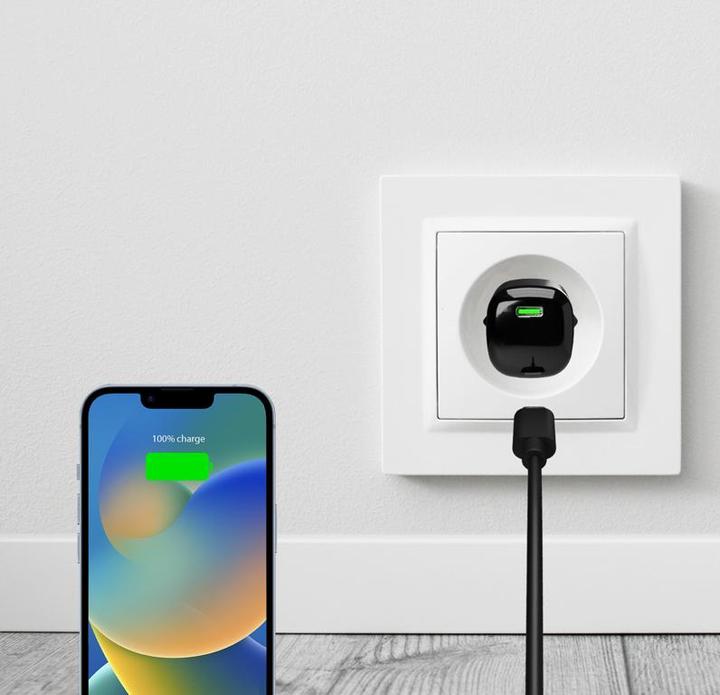 Actual product image Puro travel charger 20W USB-C GaN black (20 W, 1 portion)