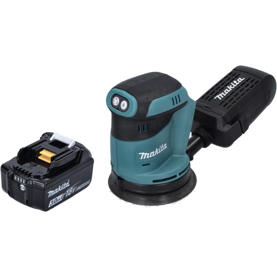 Thumbnail - Makita, Schleifmaschine + Poliermaschine, DBO 180 F1 Akku Exzenterschleifer 18 V 125 mm + 1x Akku 3,0 Ah - ohne Ladegerä...