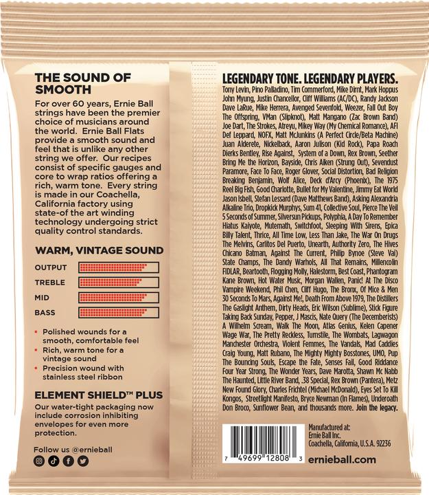 Nutritional values and ingredients Ernie Ball Flatwound Group IV (4 x, Electric bass, 0.10")