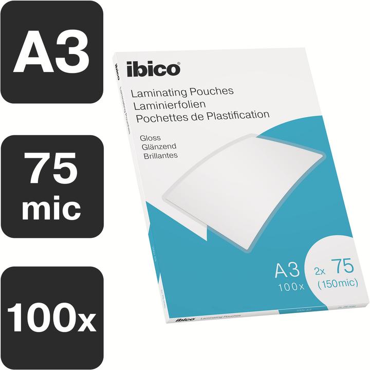 Actual product image Ibico Laminating foil (A3, 100 pcs., 75 µm)