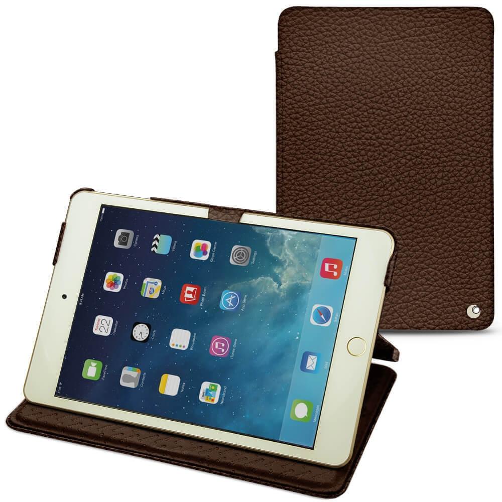 Noreve Lederschutzhülle horizontal (iPad Mini 5), Tablet Hülle, Braun
