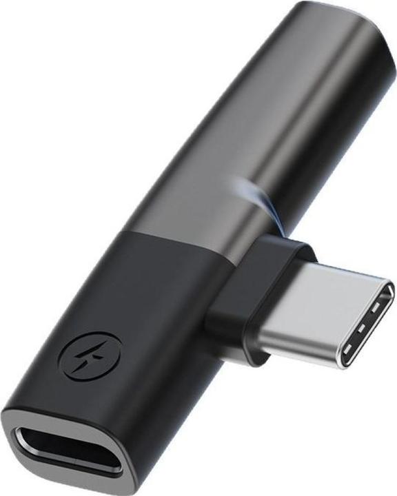 Actual product image PowerGuard 2-in-1 USB-C 3.5mm Headphone DAC Splitter & Charge
