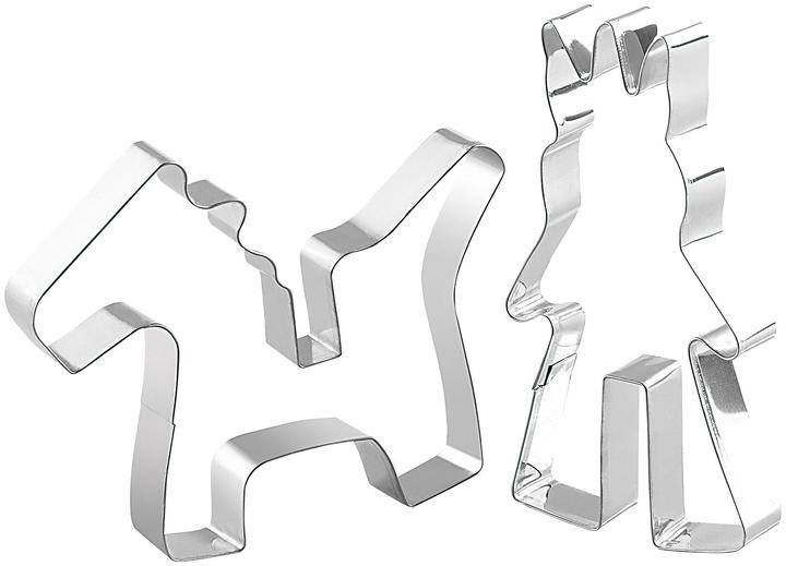 Image du produit Rosenstein & Söhne Set d'emporte-pièces pour biscuits 3D : Cavalier, Papillon, Voiture de course