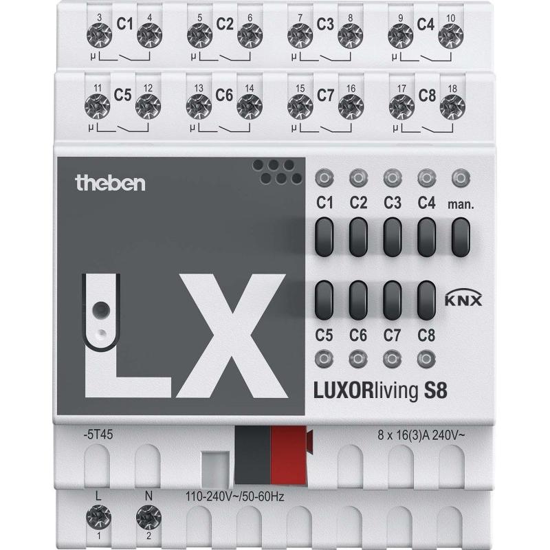 Theben, Aktor, LUXORliving S8 (Schaltaktor)
