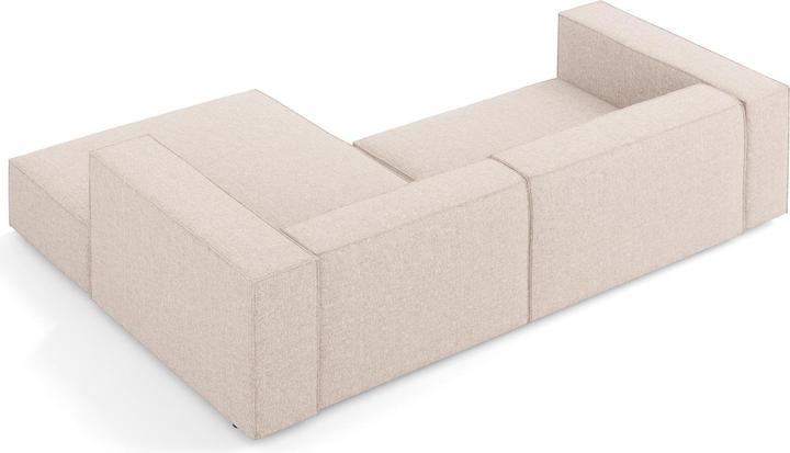 Actual product image Cosmopolitan Design Right Corner Sofa, "Arendal", 3 Seats, Beige, 224x166x70 Made in Europe (3-seater, Corner sofa)