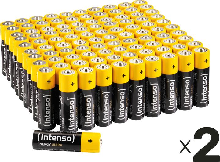 Produktbild Intenso Mignon-Batterie-Set Energy Ultra, AA LR06, 200 Stück (200 Stk., AA / LR6 / LR06 / Mignon / R6 / R14505)