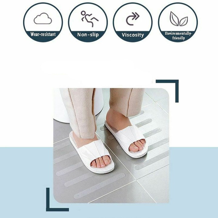 Actual product image Werkstein Selbstklebendes Anti-Rutsch Pad Sticker für Dusche / Badewanne - Transparent 19-tlg. Set (385 mm)