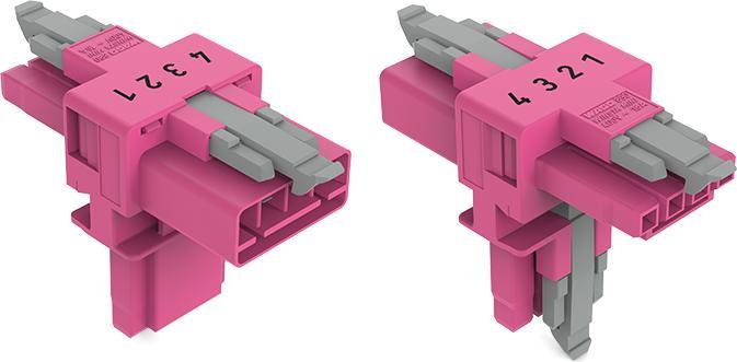 Produktbild Wago 890-1733 T-Verteiler 1 x Stecker / 2 x Buchse 4-polig, pink