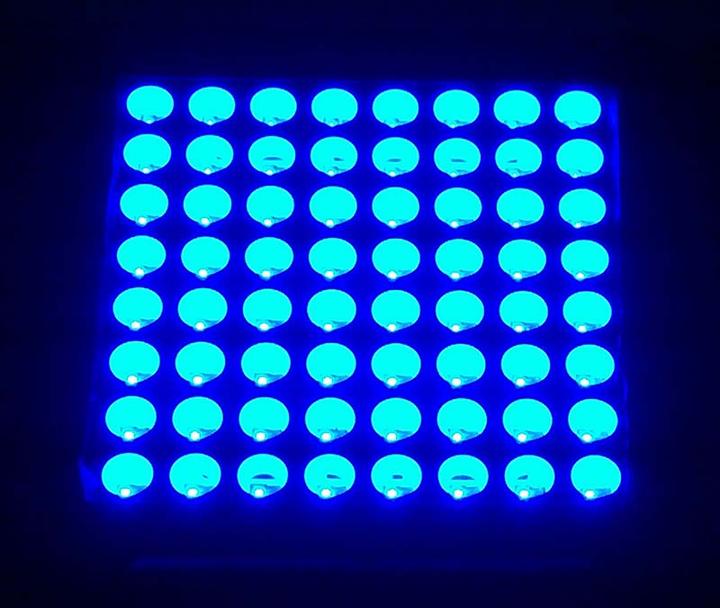 OEM Matrice LED Ultra Bright 8x8 Bleu 3.2 x 3.2 cm