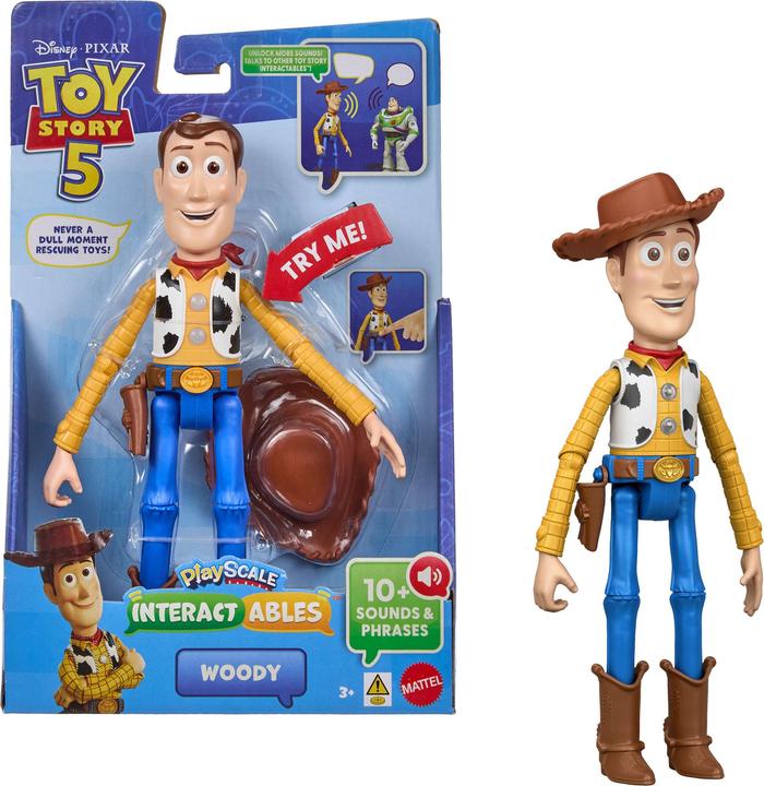 Mattel Disney and Pixar Toy Story 5 Interactables Figures 7 Inch Playscale Movie Phrases & Interact Chat