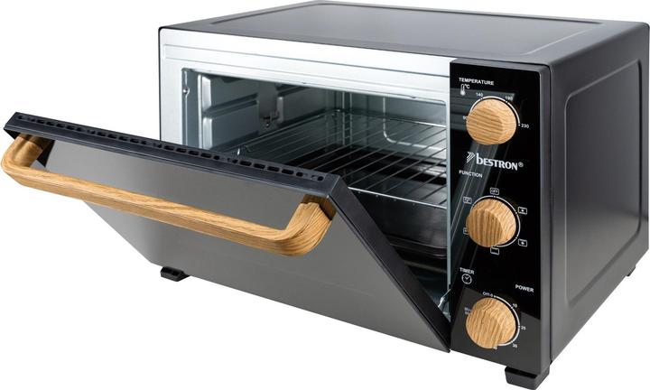 Produktbild Bestron Grillofen 31 Liter, Black & Wood Serie