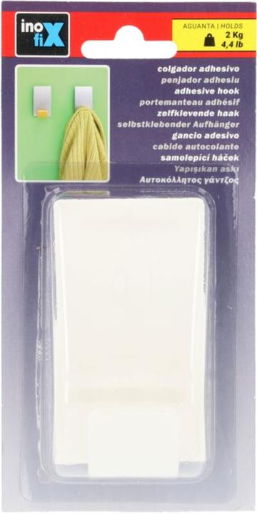Actual product image Inofix Adhesive hooks rectangular white