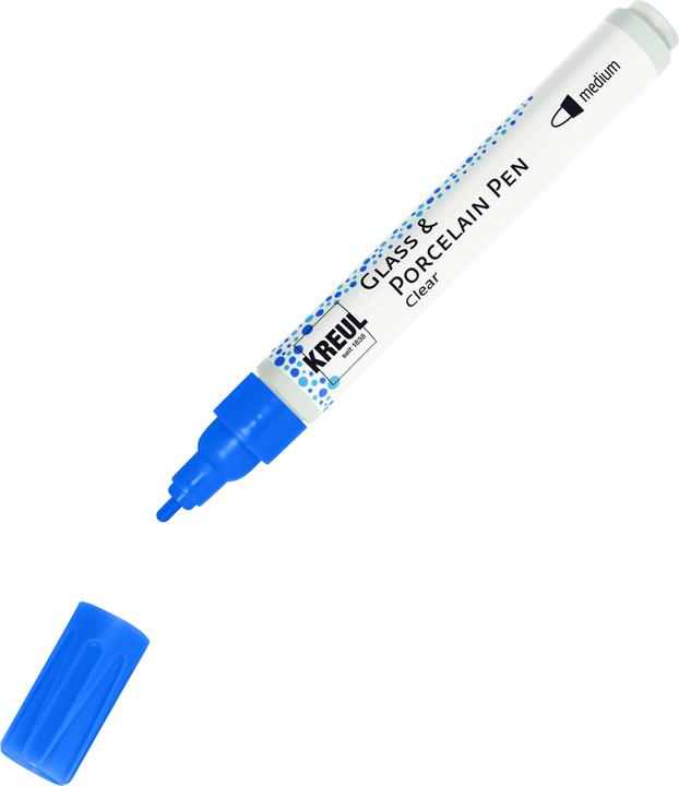 Actual product image Kreul Glass & Porcelain Pen Clear medium (Blue)