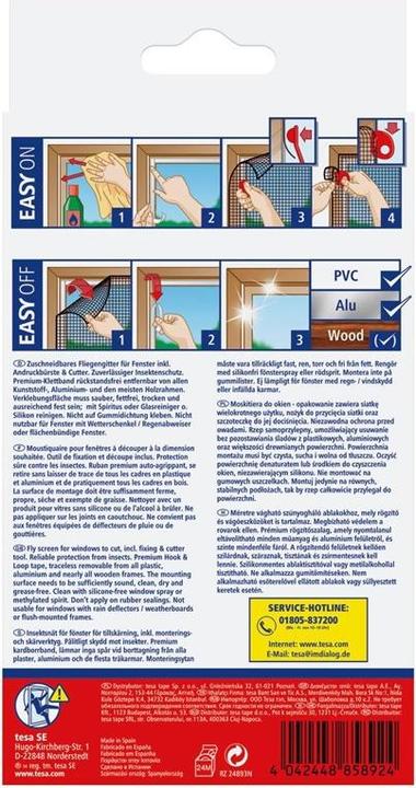 Actual product image tesa Insect screen COMFORT for windows, with Velcro tape, self-adhesive, without drilling (120 x 240 cm)