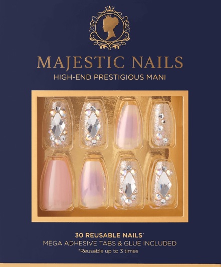 Produktbild Herba Kiss Majestic Nails - In A Crown (Kunstnägel, Transparent, Rosa)