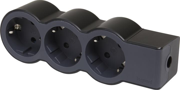 Actual product image Legrand Flat socket strip 3x socket, without cable Cable Black 694574 (3x)