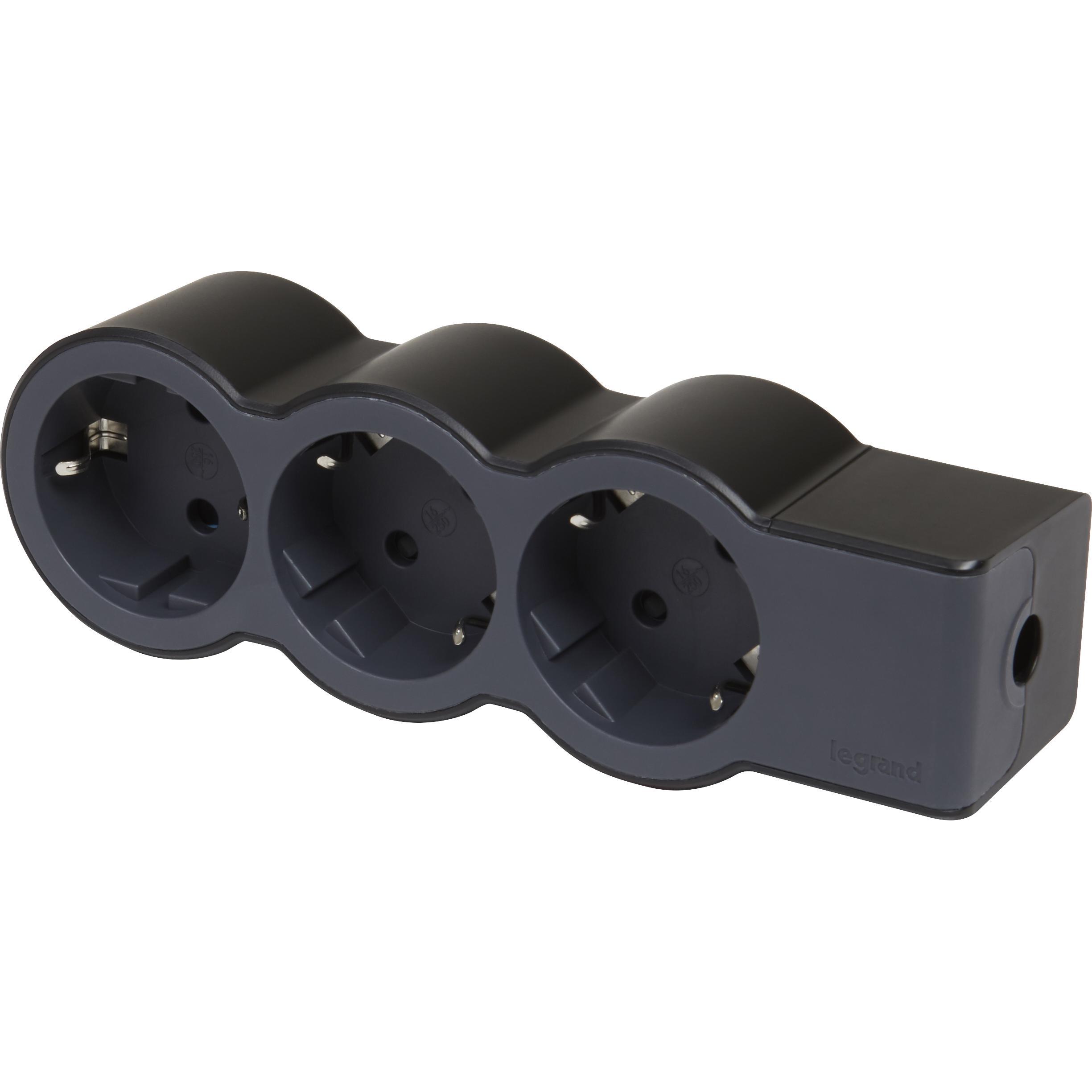 Legrand, Steckdosenleiste, Flache Steckdosenleiste, 3-fach Steckdose (3 x)