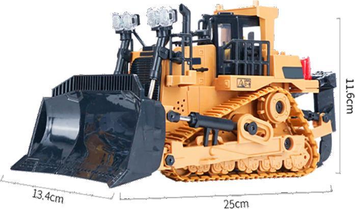 Immagine prodotto Hermex Telecomando Spingi Caterpillar Giocattolo Bulldozer Modelli di veicoli da costruzione 1:20