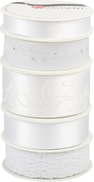 Immagine prodotto Magni Nastro regalo matrimonio in raso bianco 15,0/25,0/40,0 mm x 5x 3,0 m (5x)