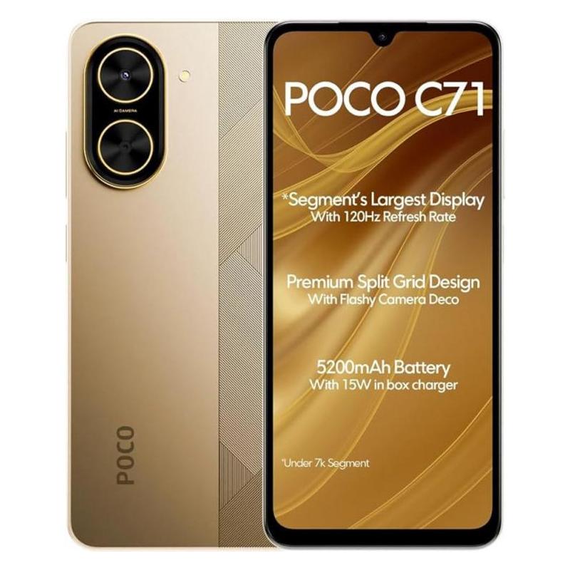 POCO C71 4GB/128GB ゴールド 019d493a-3fd1-7b8a-bbd9-