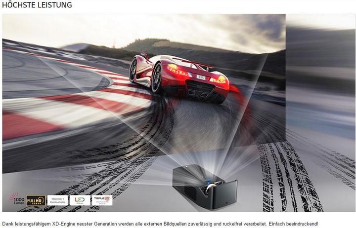 Produktbild LG Pf1000u (Full HD, 1000 lm, 0.29:1)
