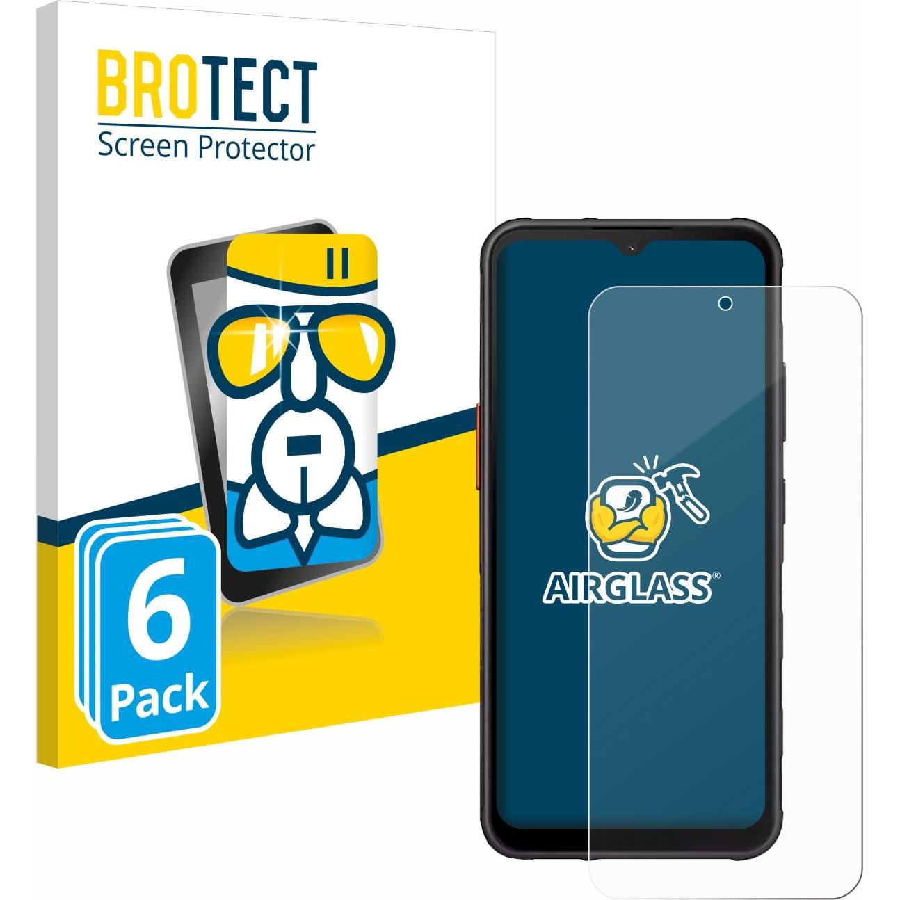 BROTECT AirGlass Panzerglasfolie (6 Stück, Samsung Galaxy S21), Smartphone Schutzfolie, Transparent