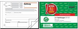 Actual product image Sigel Form book "Receipt" 2+ 1 action - for market D - 1 piece (40 x)