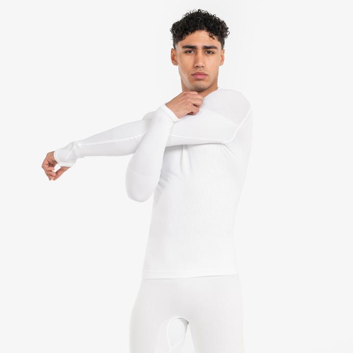Immagine prodotto Kipsta Camicia funzionale a maniche lunghe da donna/uomo - Keepdry bianco (L)