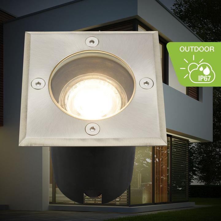 Image du produit Telefunken Luminaire encastré de sol pour l'extérieur, acier inoxydable, GU10 (GU10, IP67)