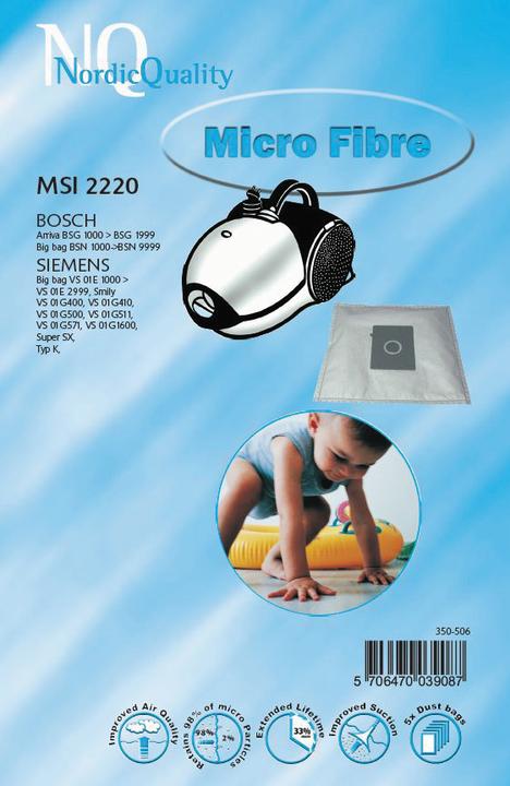 Actual product image Nordic Quality MSI 2220 Vacuum cleaner bags, 5 pcs. (5 x)