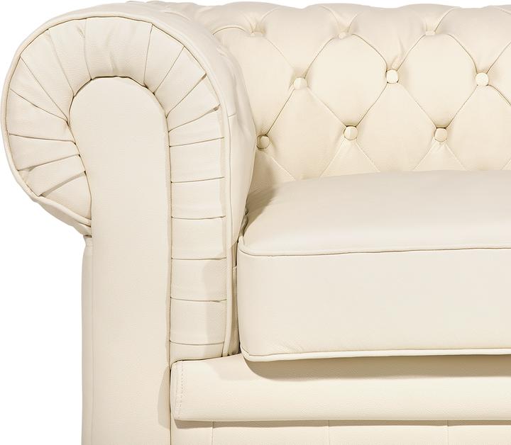 Produktbild Beliani Sofa Set Leder creme 4-Sitzer CHESTERFIELD