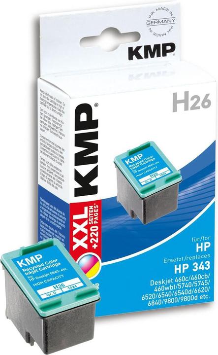 Produktbild KMP H26 Tintenpatrone color kompatibel mit HP C 8766 E (M, C, Y)