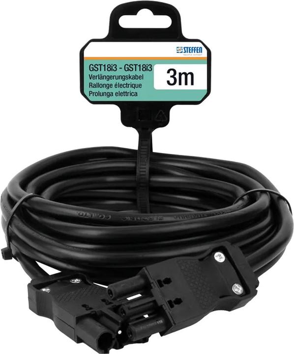 Produktbild Steffen Verlängerungskabel Td 3x1.5mm² 3m GST18i3-GST18i3 sw (3 m, GST18)