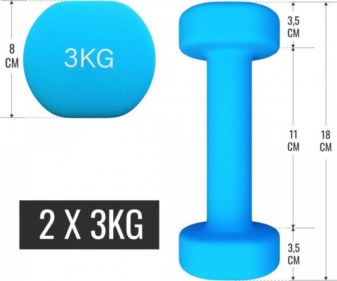 Image du produit Gorilla Sports Coffret d'haltères (2 x 1 kg, 2 x 2 kg, 2 x 3 kg)