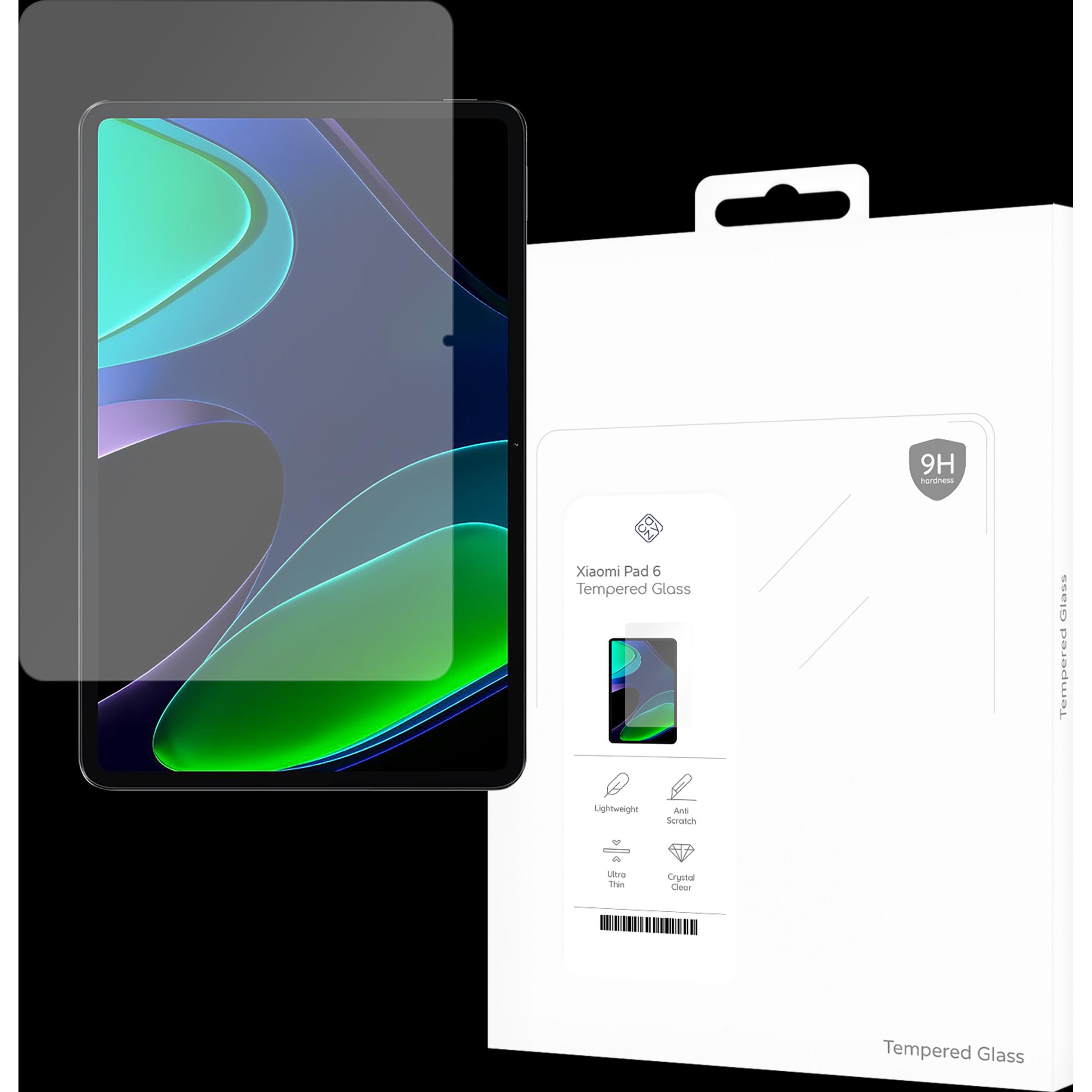 Cazy Schutzglass Kompatibel mit Xiaomi Pad 6 - Displayschutz Tempered Glass - Transparant (1 Stück, Xiaomi Pad 6), Table...