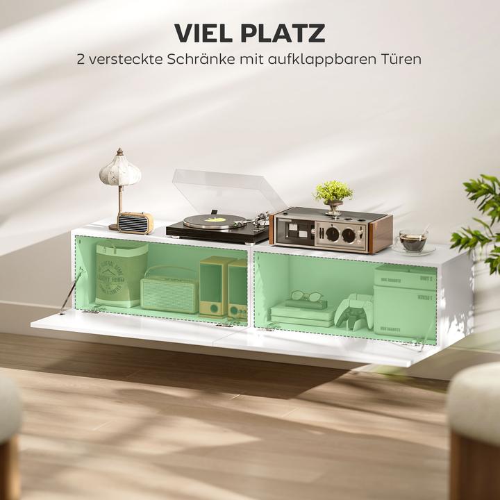 Produktbild Homcom TV Schrank Spanplatte Weiss (33 x 33 x 29.80 cm)