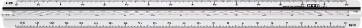 M+r M + R triangular ruler 30.0 cm, silver/black (30 cm)