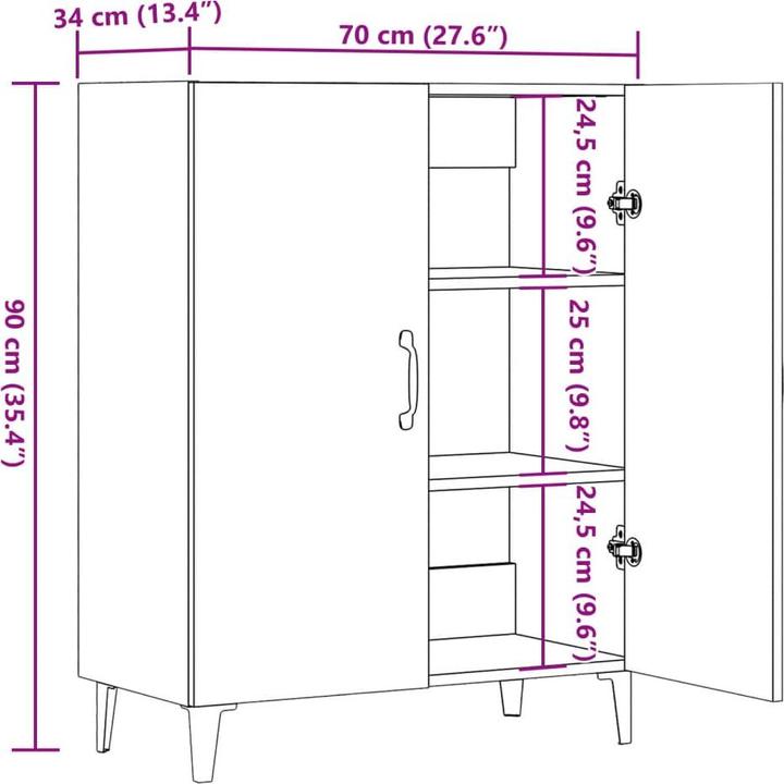 Image du produit vidaXL Sideboard (70 x 34 x 90 cm)