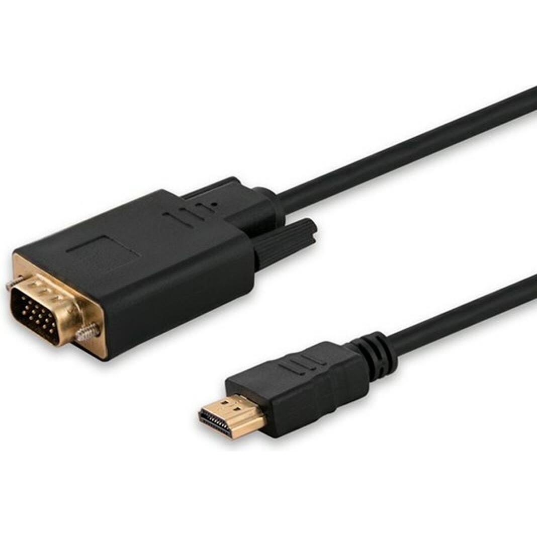 Savio HDMI – VGA (1.80 m), Cavo video, Nero